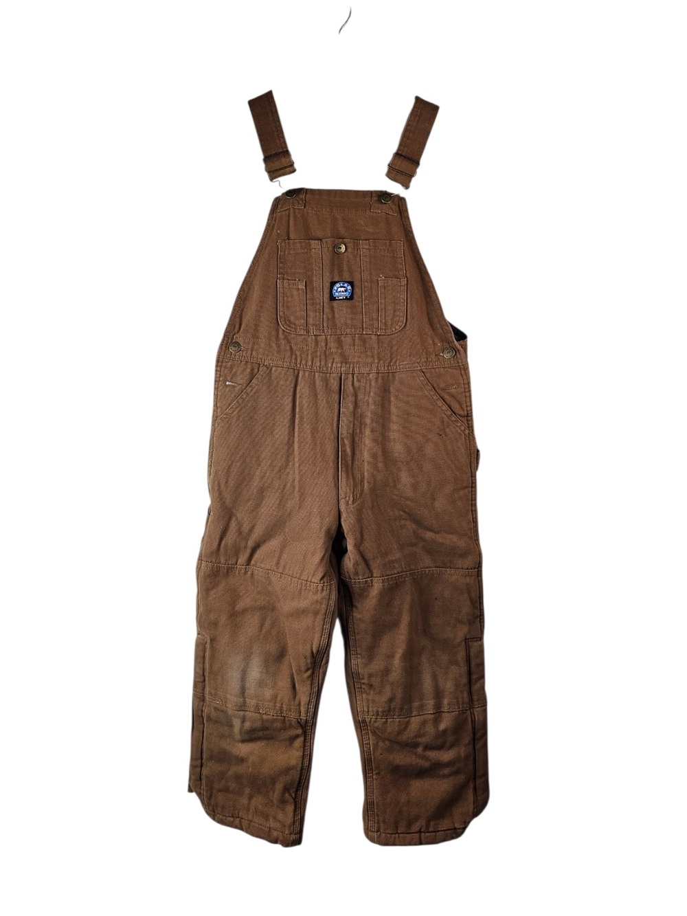 Polar King by KEY Mens Medium Duck Canvas Insulated Bib Overalls Brown Workwear